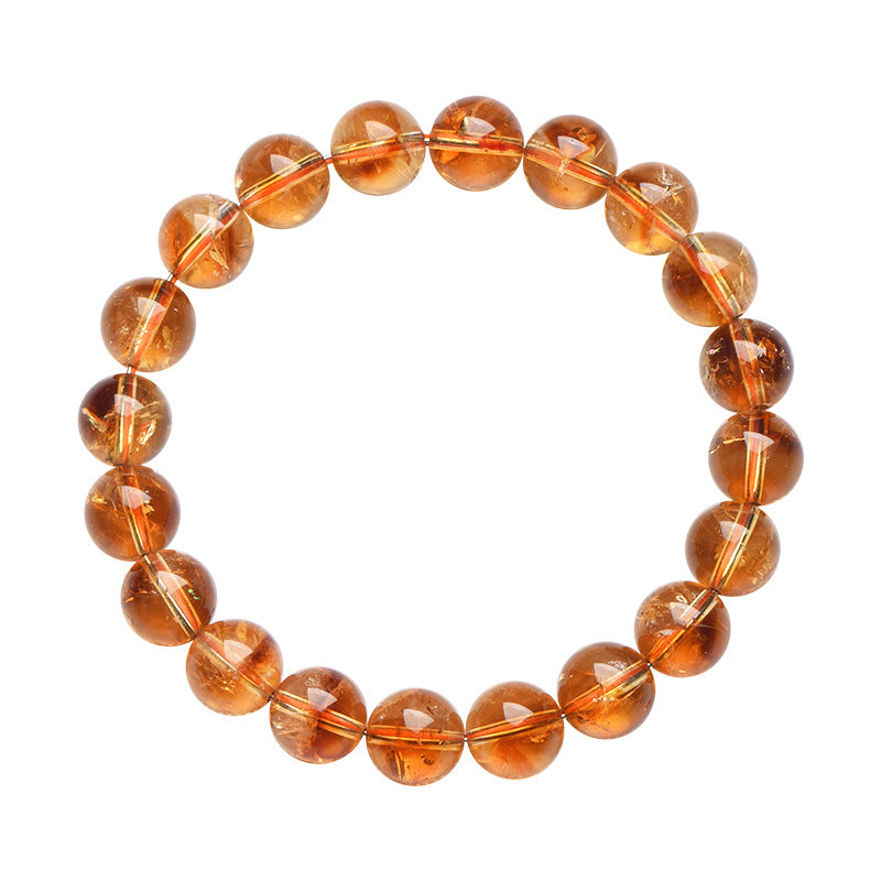 Natural Citrine Pyramid Bead Bracelet